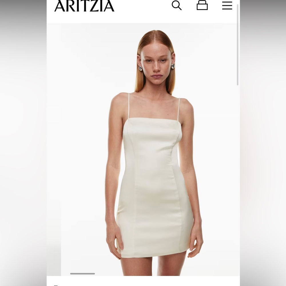 Shimmer Satin Dress - brand Ten / Aritzia